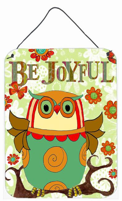 Be Joyful Owl Wall or Door Hanging Prints PJC1028DS1216 by Caroline's Treasures