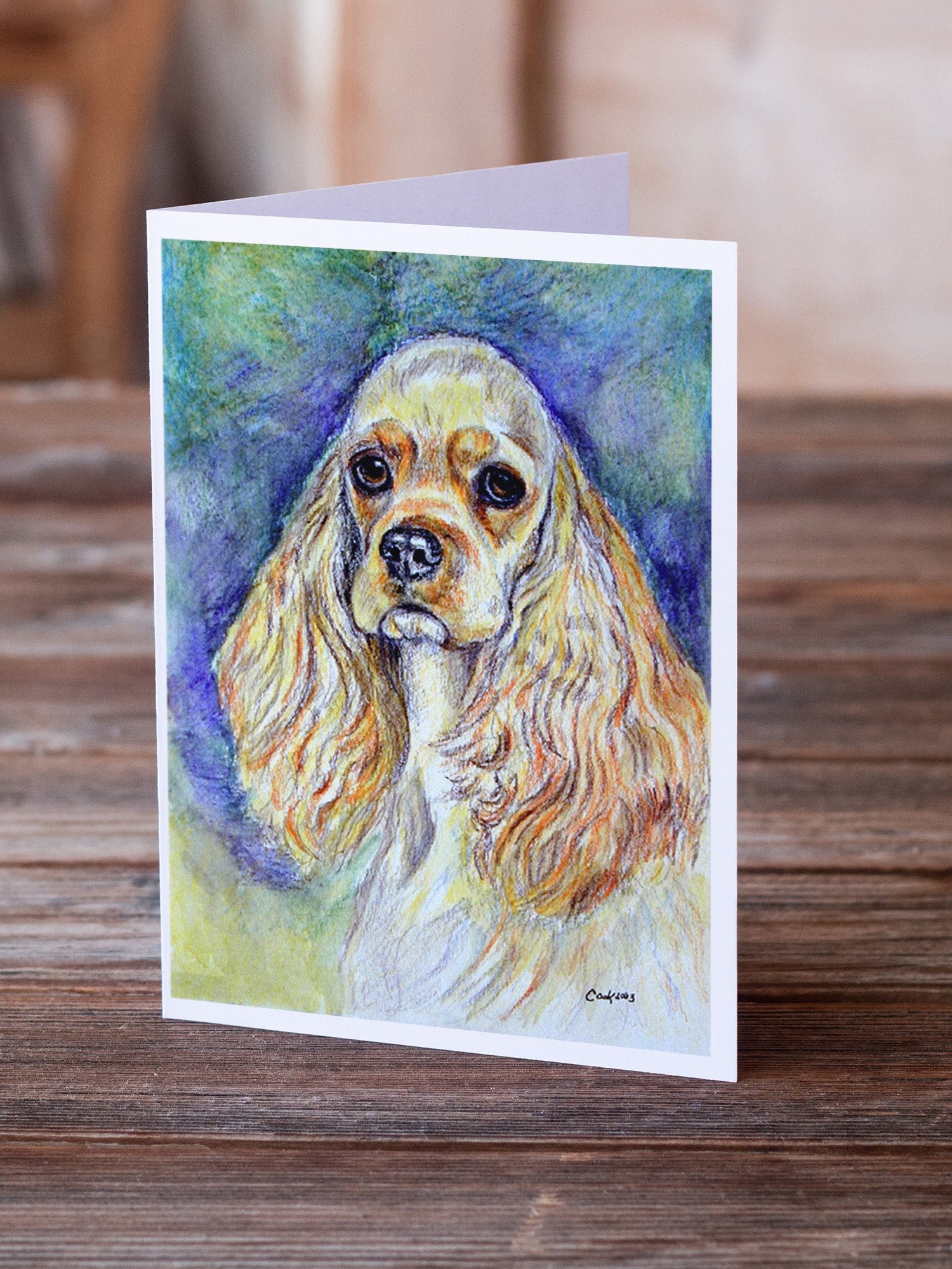 Buy this Buff Cocker Spaniel  Greeting Cards and Envelopes Pack of 8