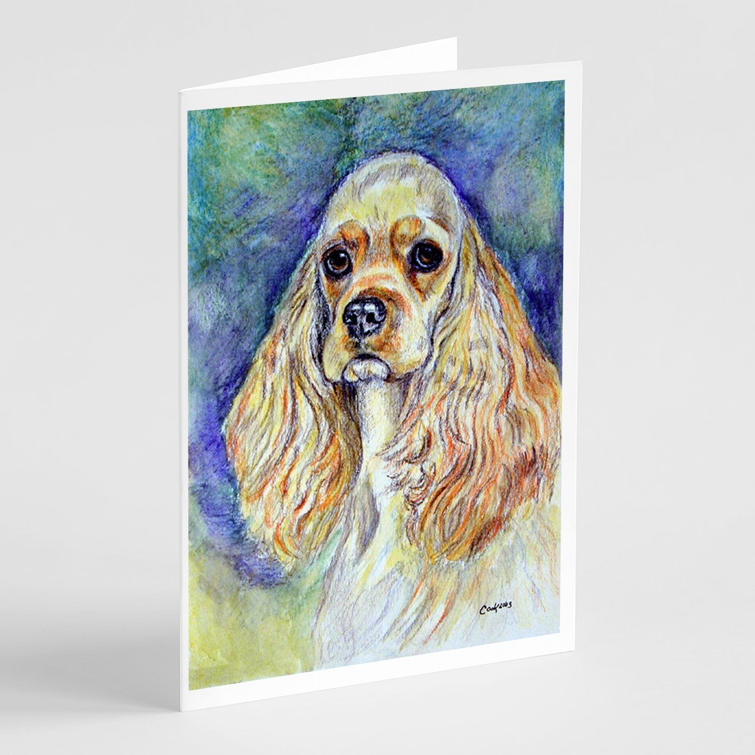 Buy this Buff Cocker Spaniel  Greeting Cards and Envelopes Pack of 8
