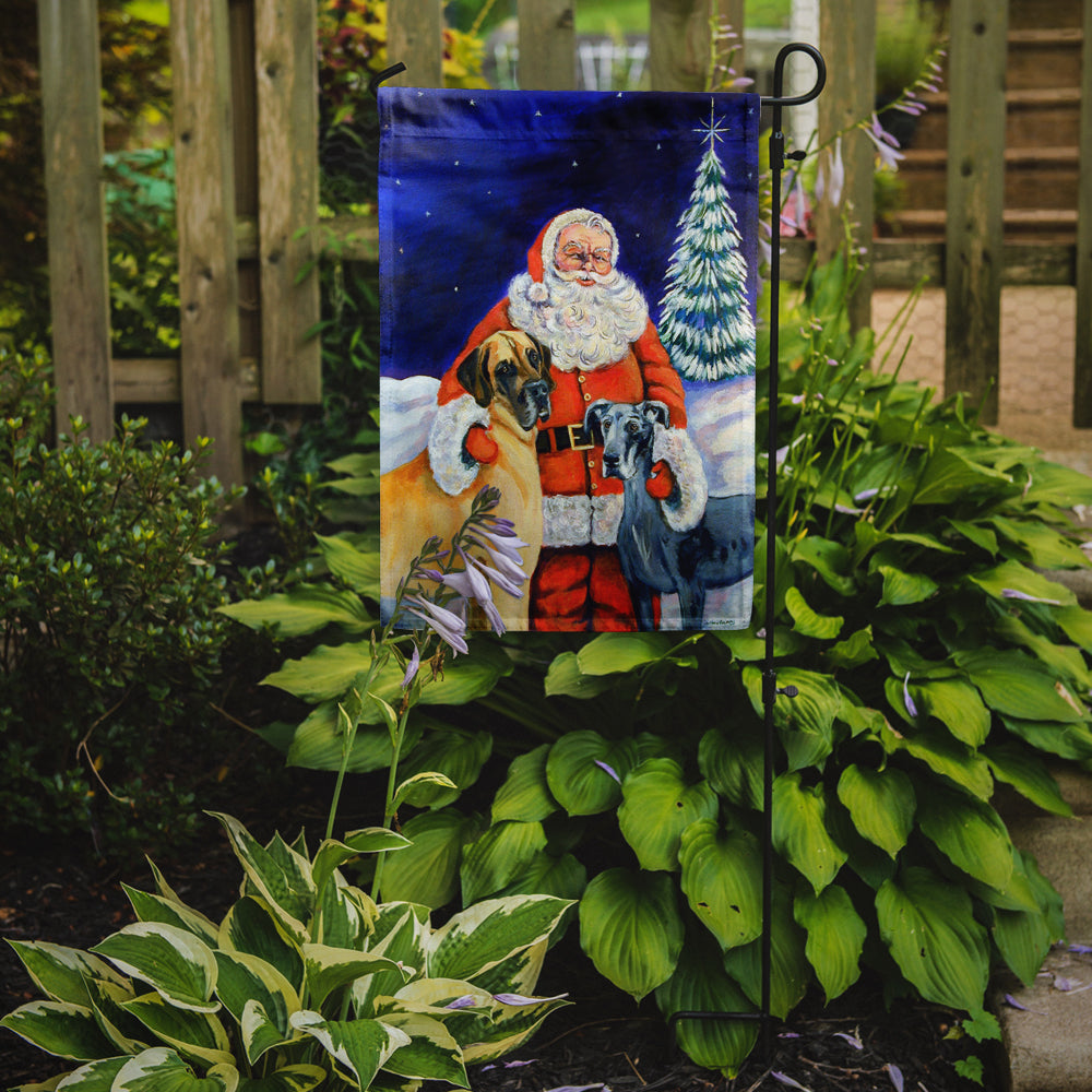 Santa Claus with Great Dane Flag Garden Size.