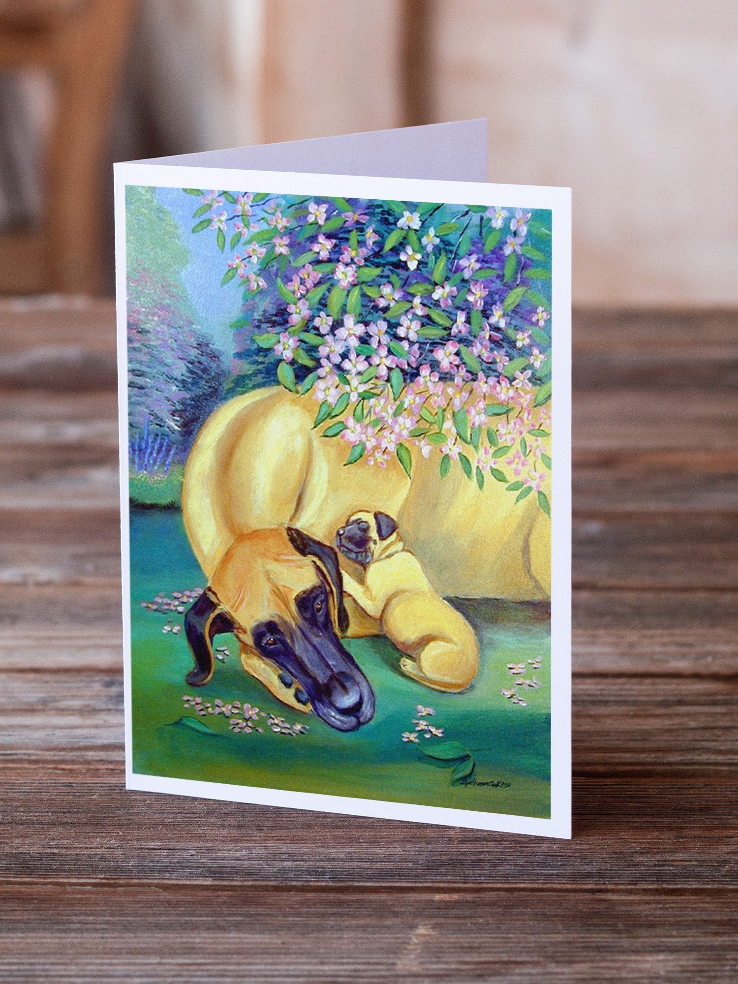 Buy this Great Dane and puppy  Greeting Cards and Envelopes Pack of 8