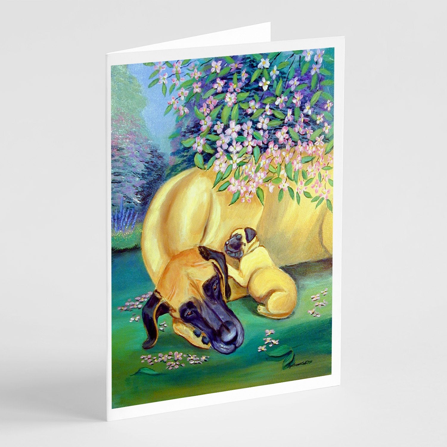 Buy this Great Dane and puppy  Greeting Cards and Envelopes Pack of 8