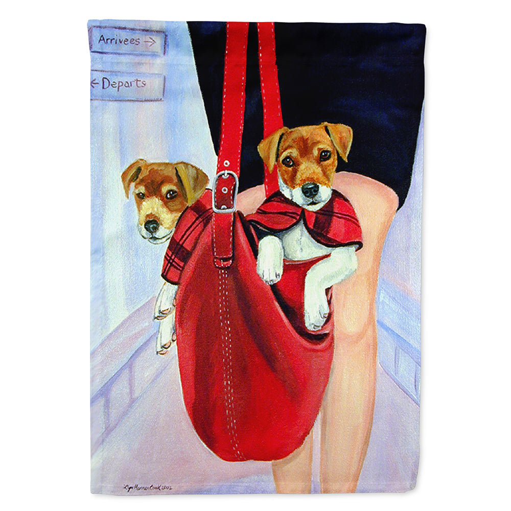 Jack Russell Terrier Flag Canvas House Size
