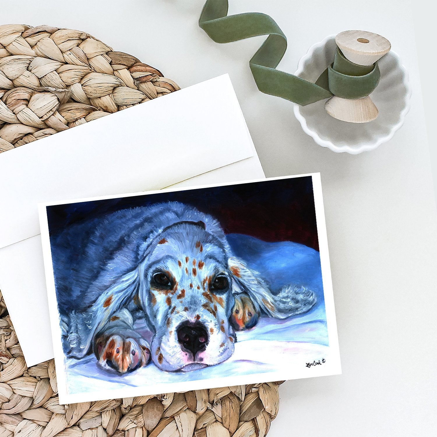 Buy this English Setter Pup Greeting Cards and Envelopes Pack of 8
