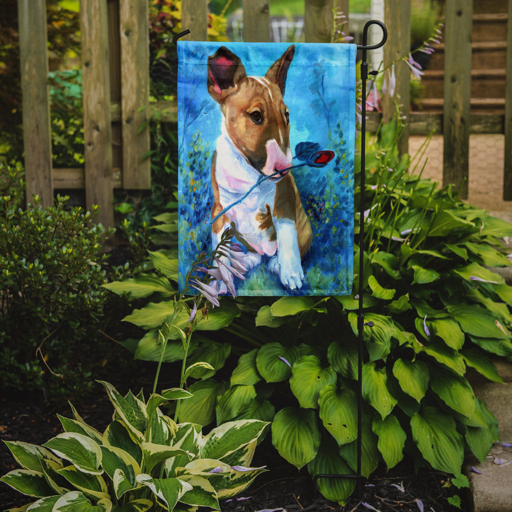 Bull Terrier Rose for Mom Flag Garden Size 7339GF.