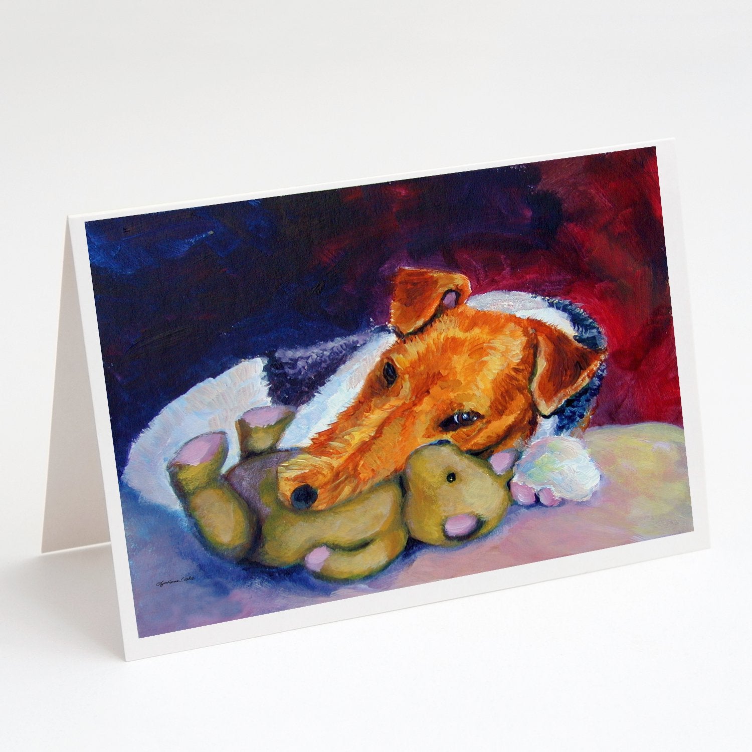 Buy this Fox Terrier and Teddy Bear Greeting Cards and Envelopes Pack of 8