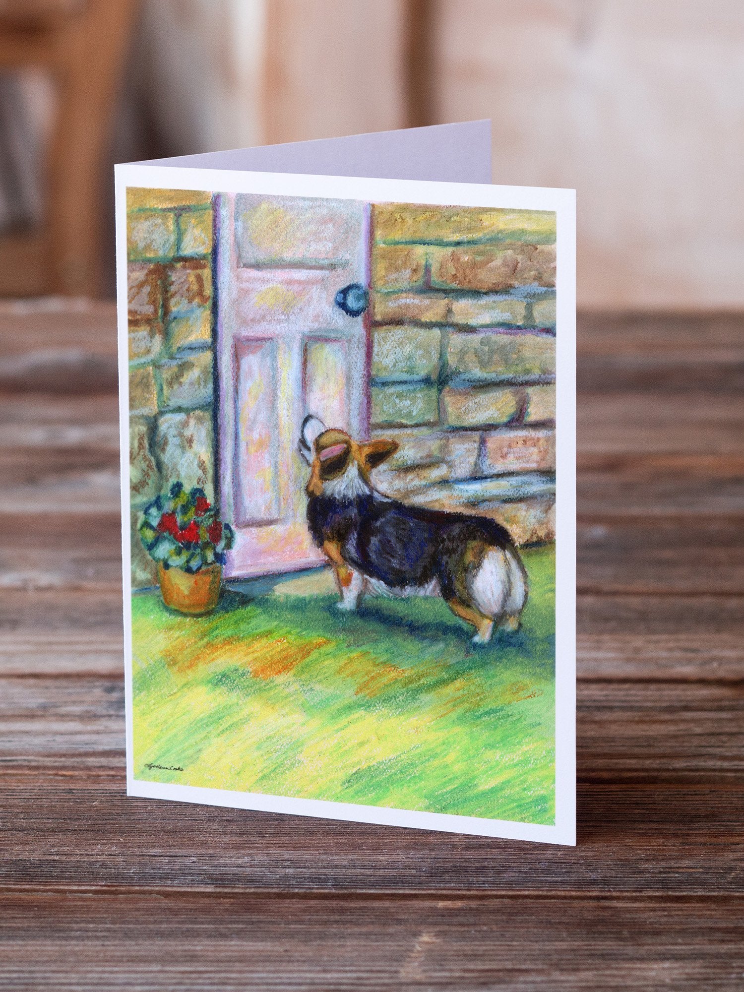 Buy this Let me in Corgi Greeting Cards and Envelopes Pack of 8