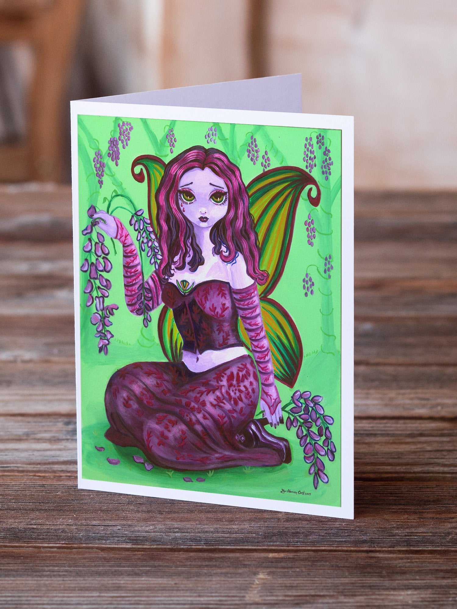 Buy this Fairy Lady Wisteria Greeting Cards and Envelopes Pack of 8
