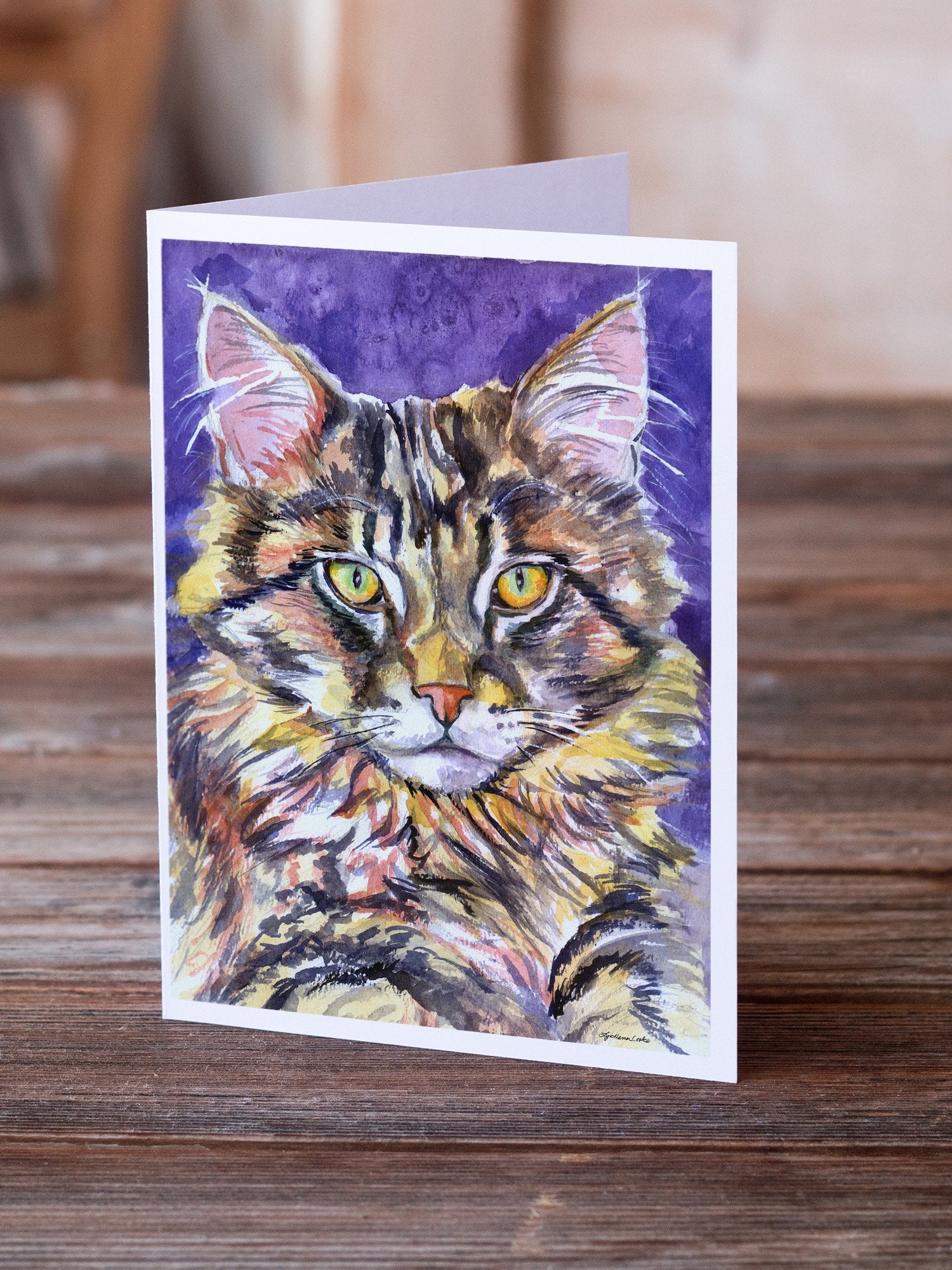 Buy this Maine Coon Sassy Greeting Cards and Envelopes Pack of 8