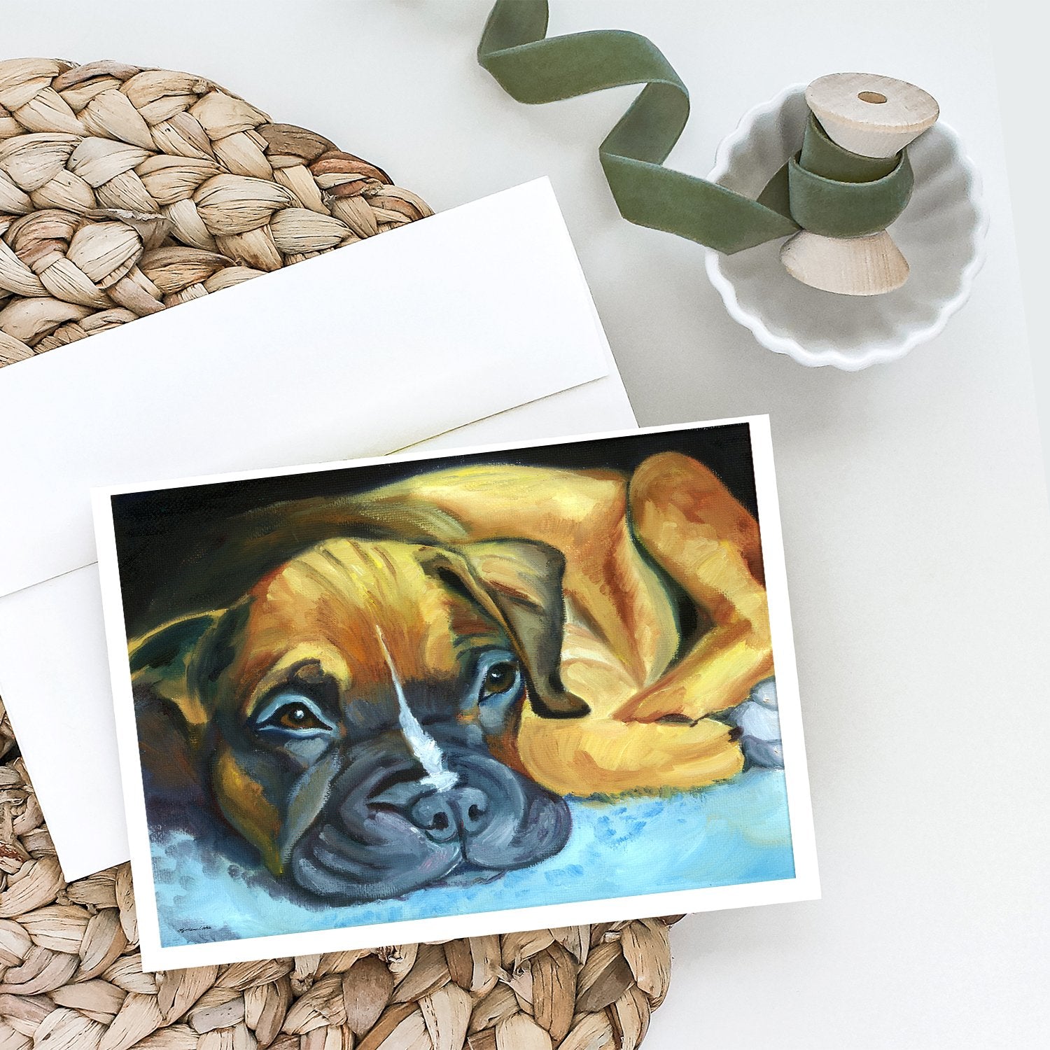 Buy this Boxer Pup Greeting Cards and Envelopes Pack of 8