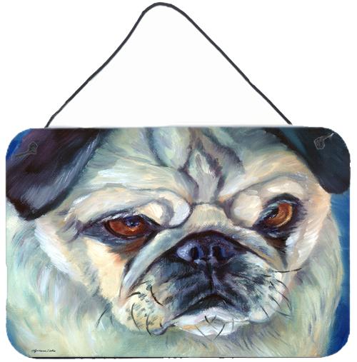 Pug in Thought Wall or Door Hanging Prints 7422DS812 by Caroline's Treasures