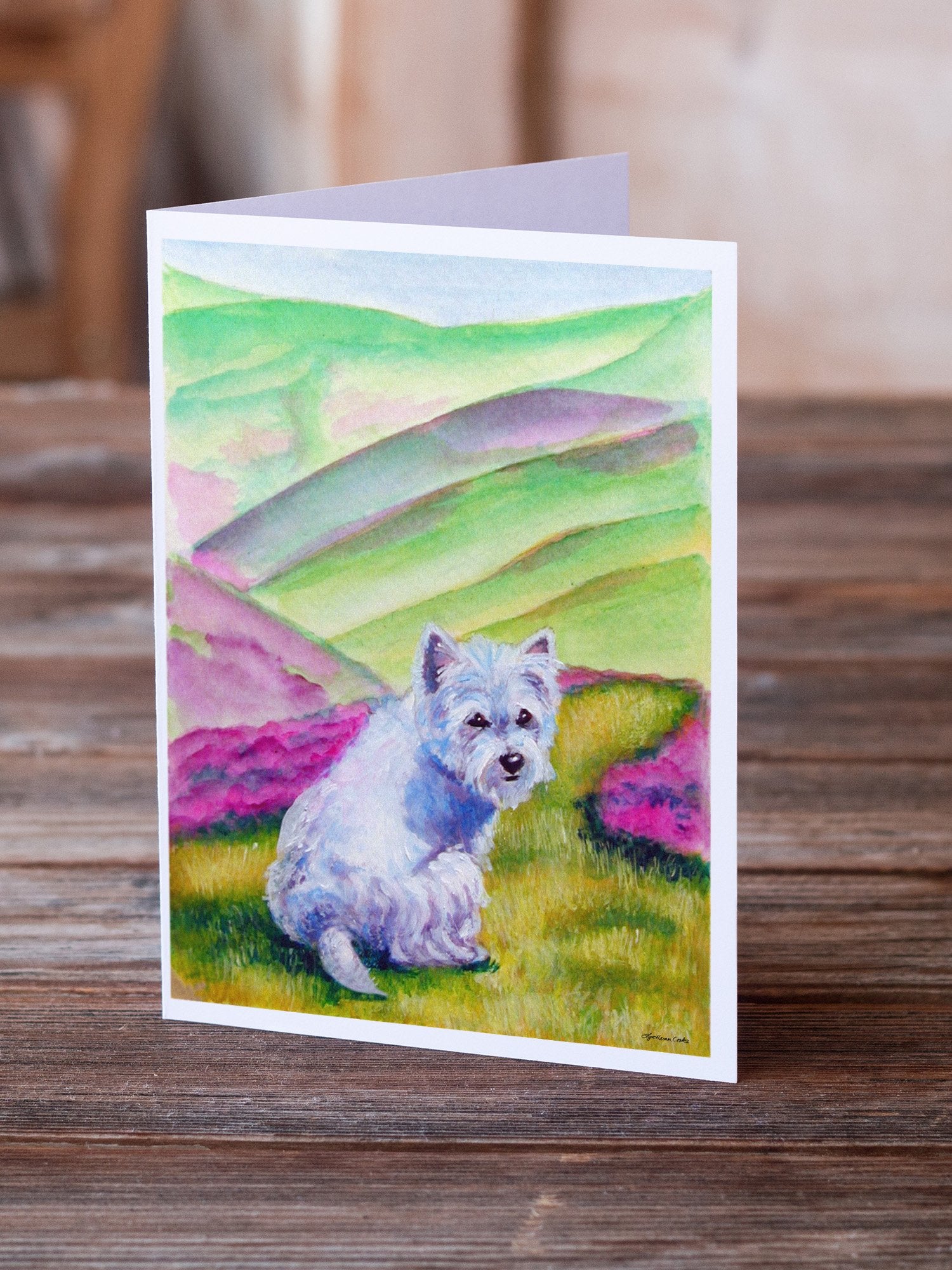 Buy this Westie Long Road Ahead Greeting Cards and Envelopes Pack of 8