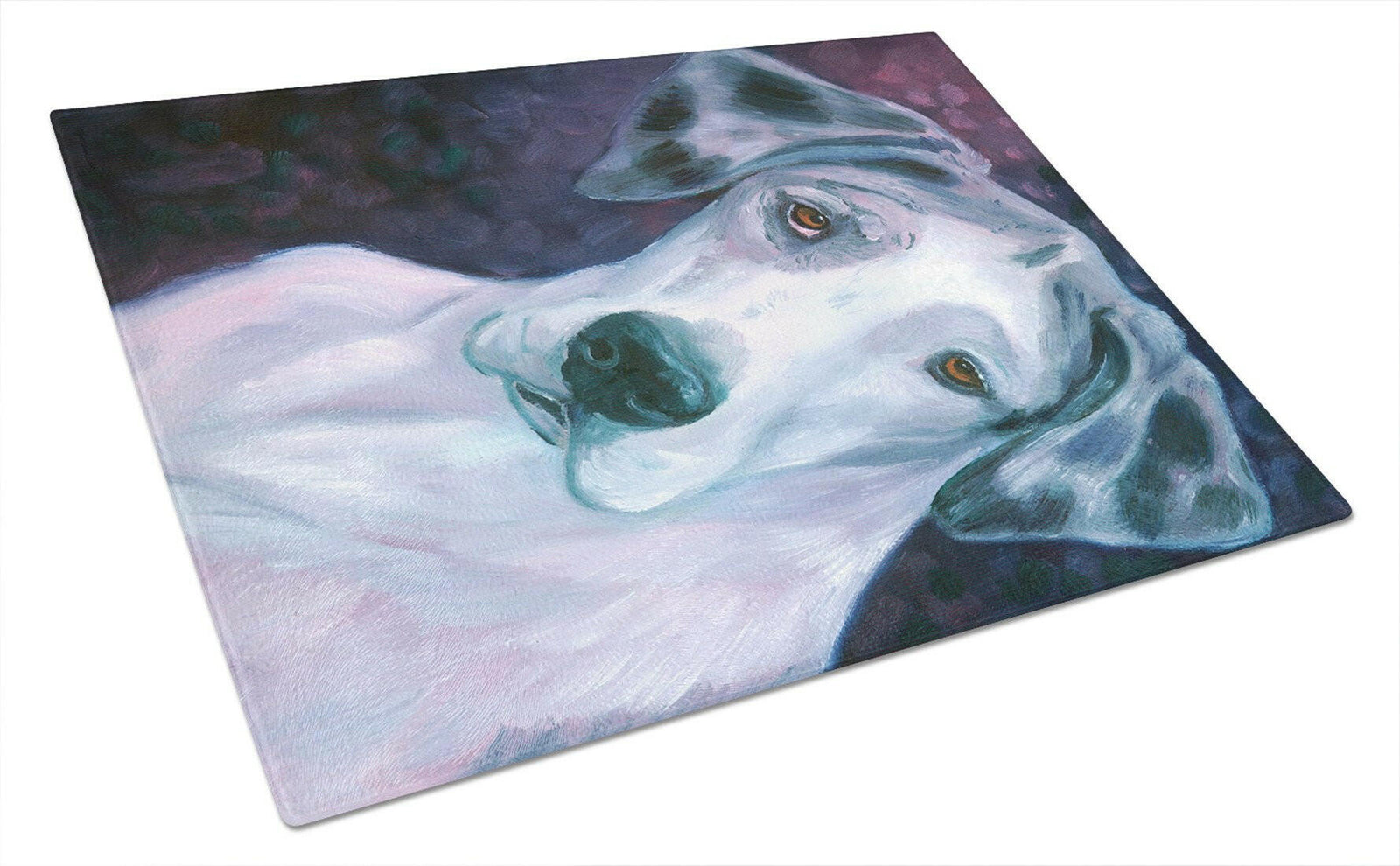 Curious Great Dane Glass Cutting Board Large 7441LCB by Caroline's Treasures