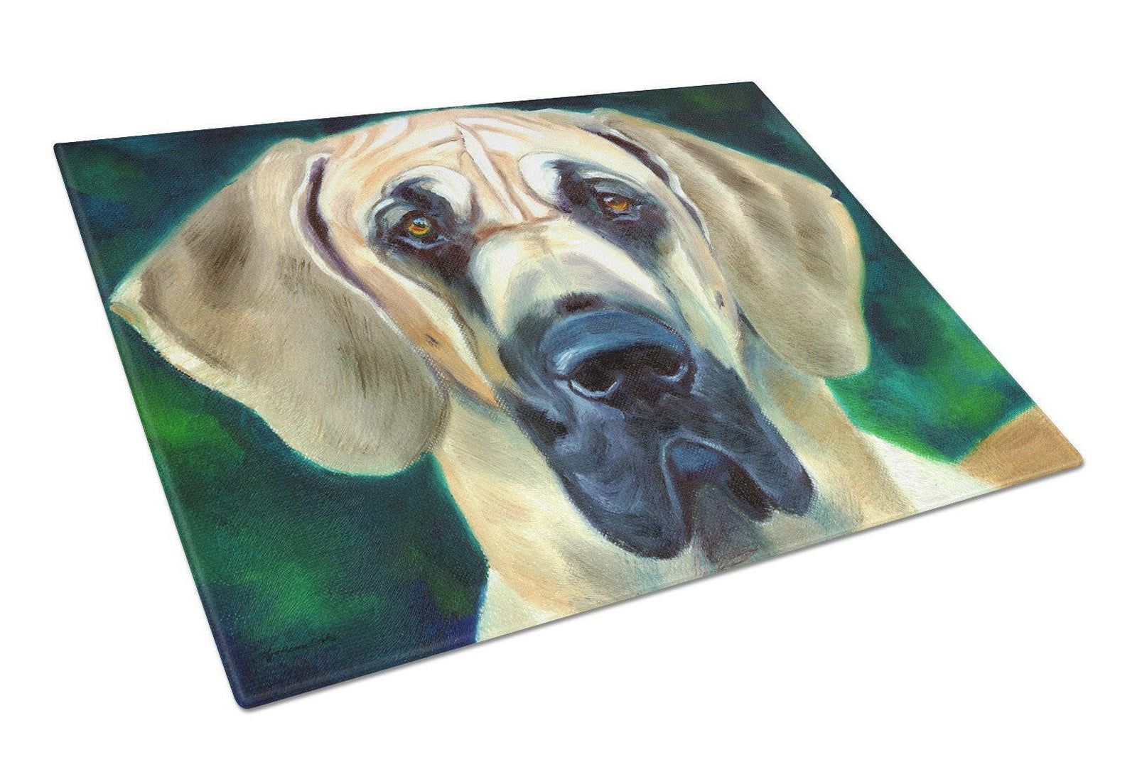 Great Dane Lookin at you Glass Cutting Board Large 7444LCB by Caroline's Treasures