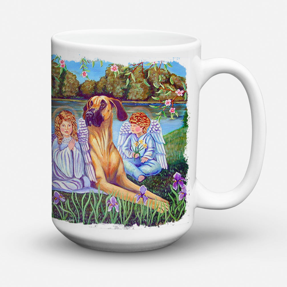 Angels with Great Dane Dishwasher Safe Microwavable Ceramic Coffee Mug 15 ounce 7507CM15