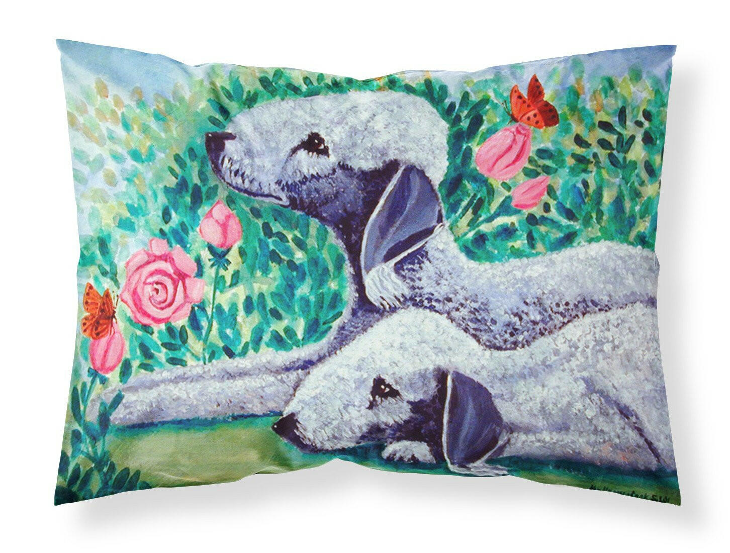 Bedlington Terrier Moisture wicking Fabric standard pillowcase by Caroline's Treasures