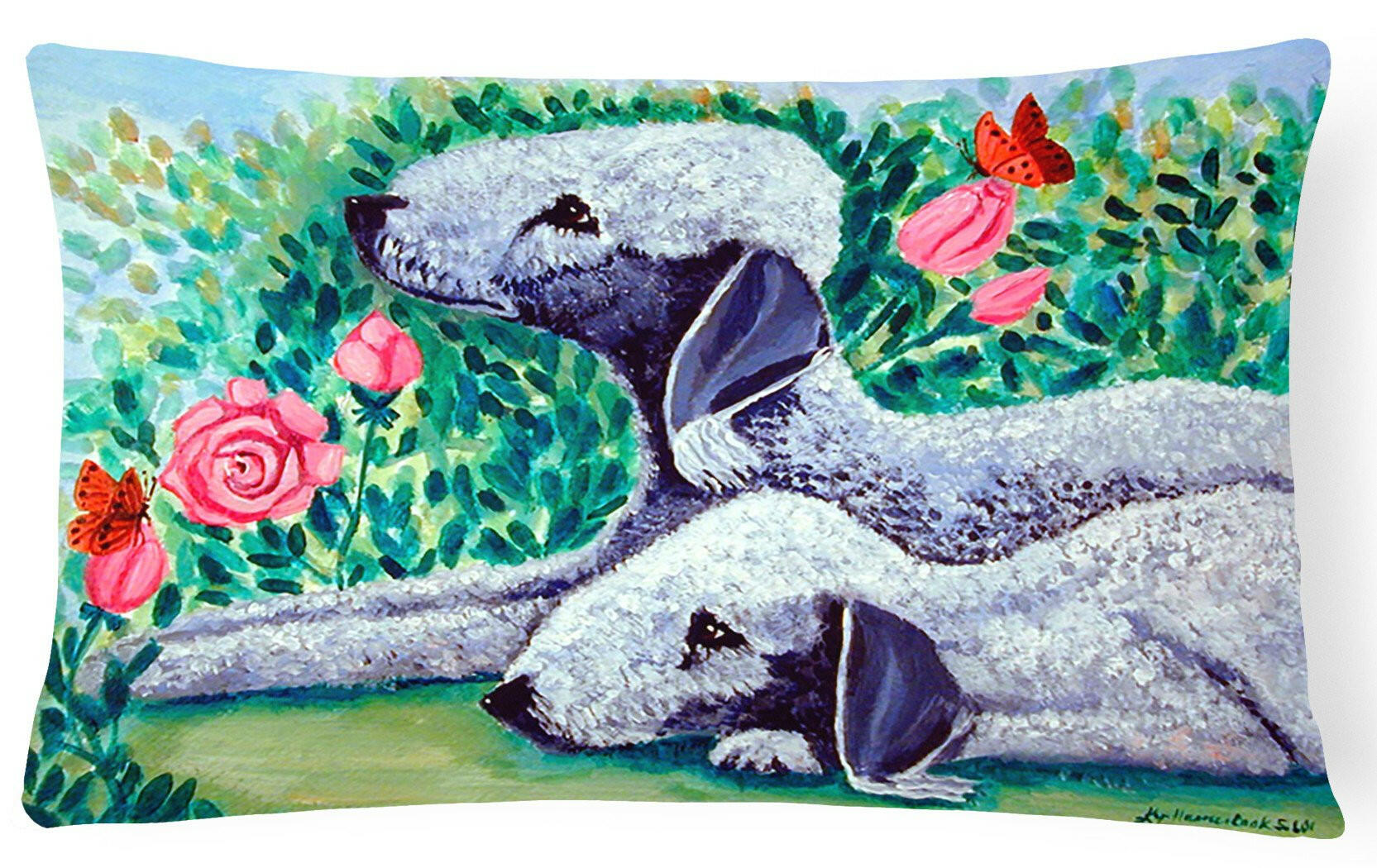 Bedlington Terrier Decorative   Canvas Fabric Pillow by Caroline's Treasures