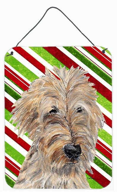 Goldendoodle Candy Cane Christmas Aluminium Metal Wall or Door Hanging Prints by Caroline's Treasures
