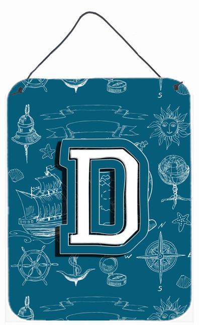 Letter D Sea Doodles Initial Alphabet Wall or Door Hanging Prints CJ2014-DDS1216 by Caroline's Treasures
