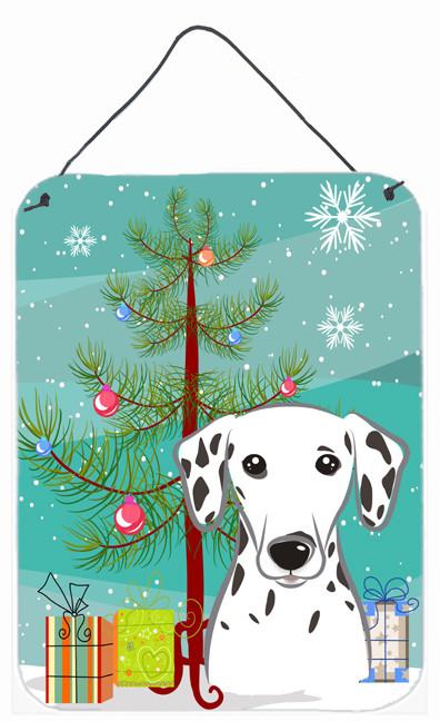 Christmas Tree and Dalmatian Wall or Door Hanging Prints BB1582DS1216 by Caroline's Treasures