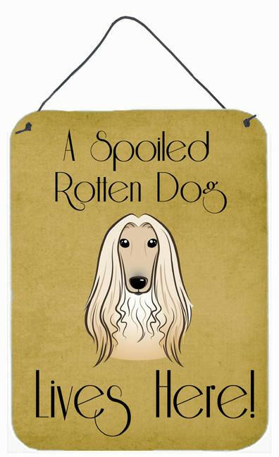 Afghan Hound Spoiled Dog Lives Here Wall or Door Hanging Prints BB1492DS1216 by Caroline's Treasures