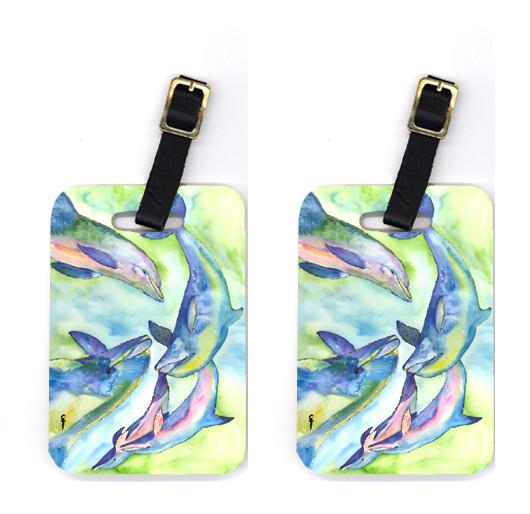 Pair of Dolphin Luggage Tags by Caroline's Treasures