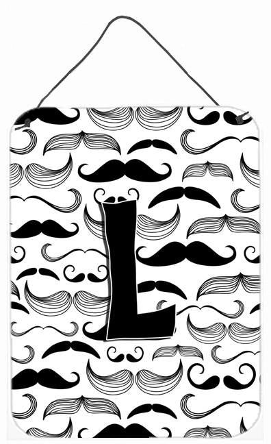Letter L Moustache Initial Wall or Door Hanging Prints CJ2009-LDS1216 by Caroline's Treasures