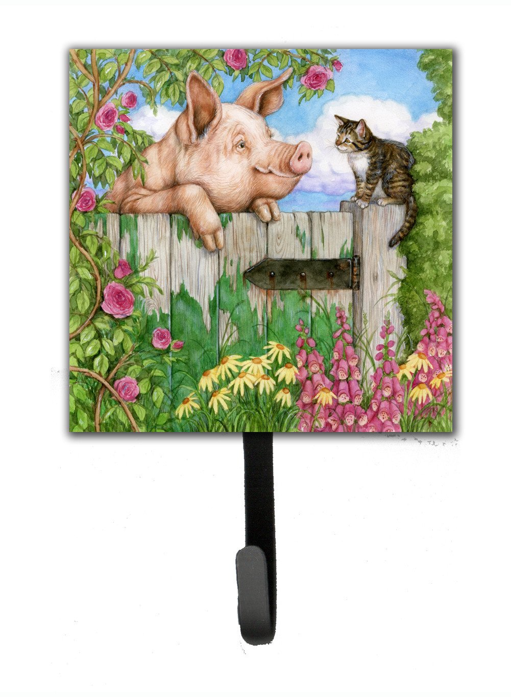 Pig at the Gate with the Cat Leash or Key Holder CDCO0349SH4 by Caroline's Treasures