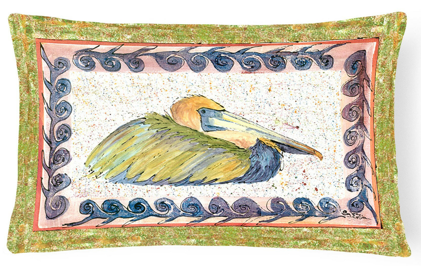 Bird - Pelican Decorative   Canvas Fabric Pillow by Caroline's Treasures