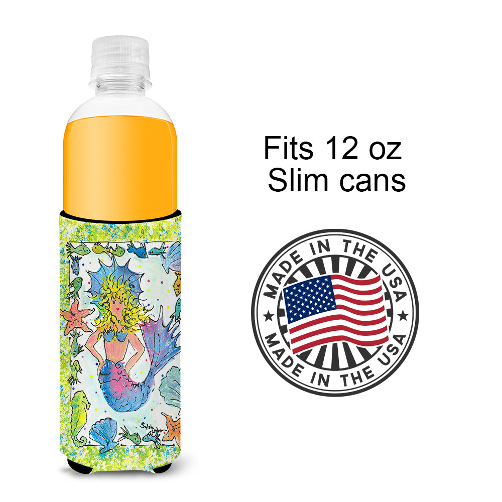 Blonde Funky Mermaid Ultra Beverage Insulators for slim cans 8080MUK.
