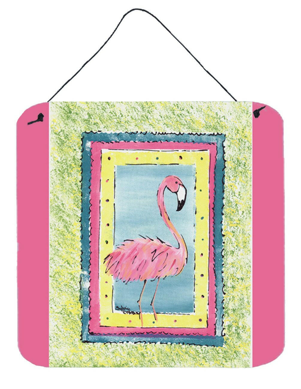 Bird - Flamingo Aluminium Metal Wall or Door Hanging Prints 8106 by Caroline's Treasures