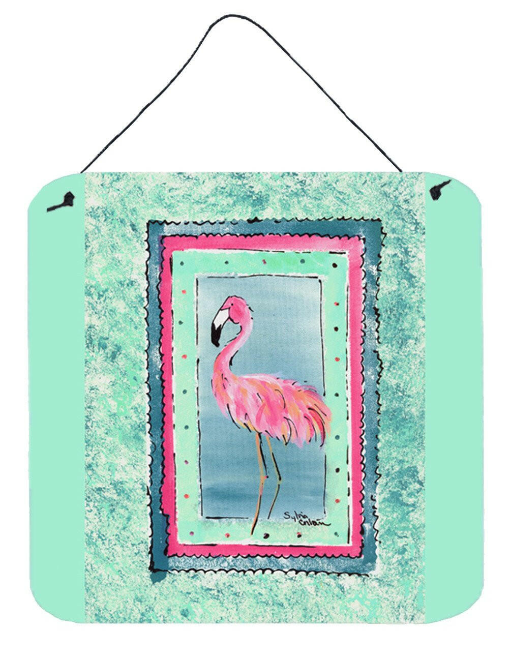 Bird - Flamingo Aluminium Metal Wall or Door Hanging Prints 8107 by Caroline's Treasures