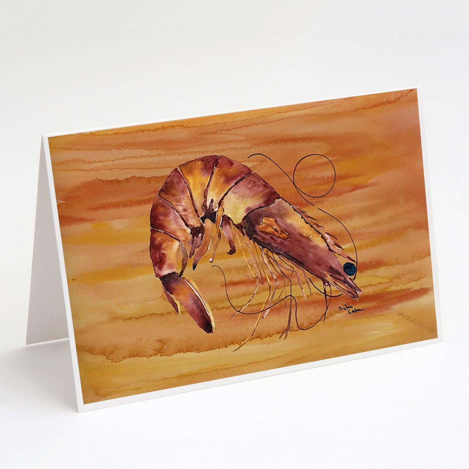 Buy this Cooked Shrimp Spicy Hot Greeting Cards and Envelopes Pack of 8
