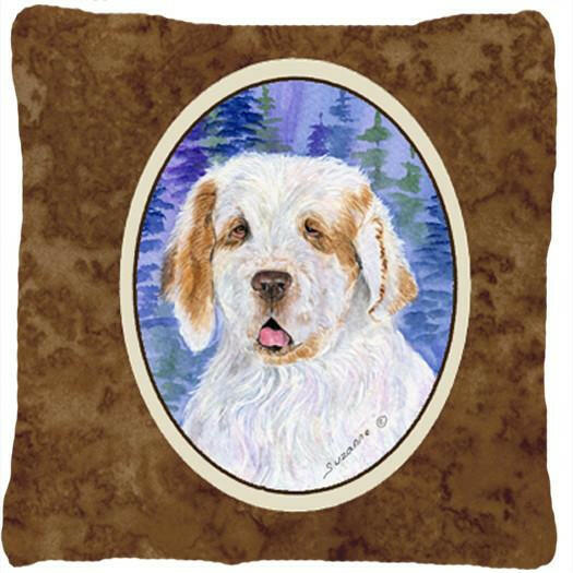 Clumber Spaniel Decorative   Canvas Fabric Pillow by Caroline's Treasures
