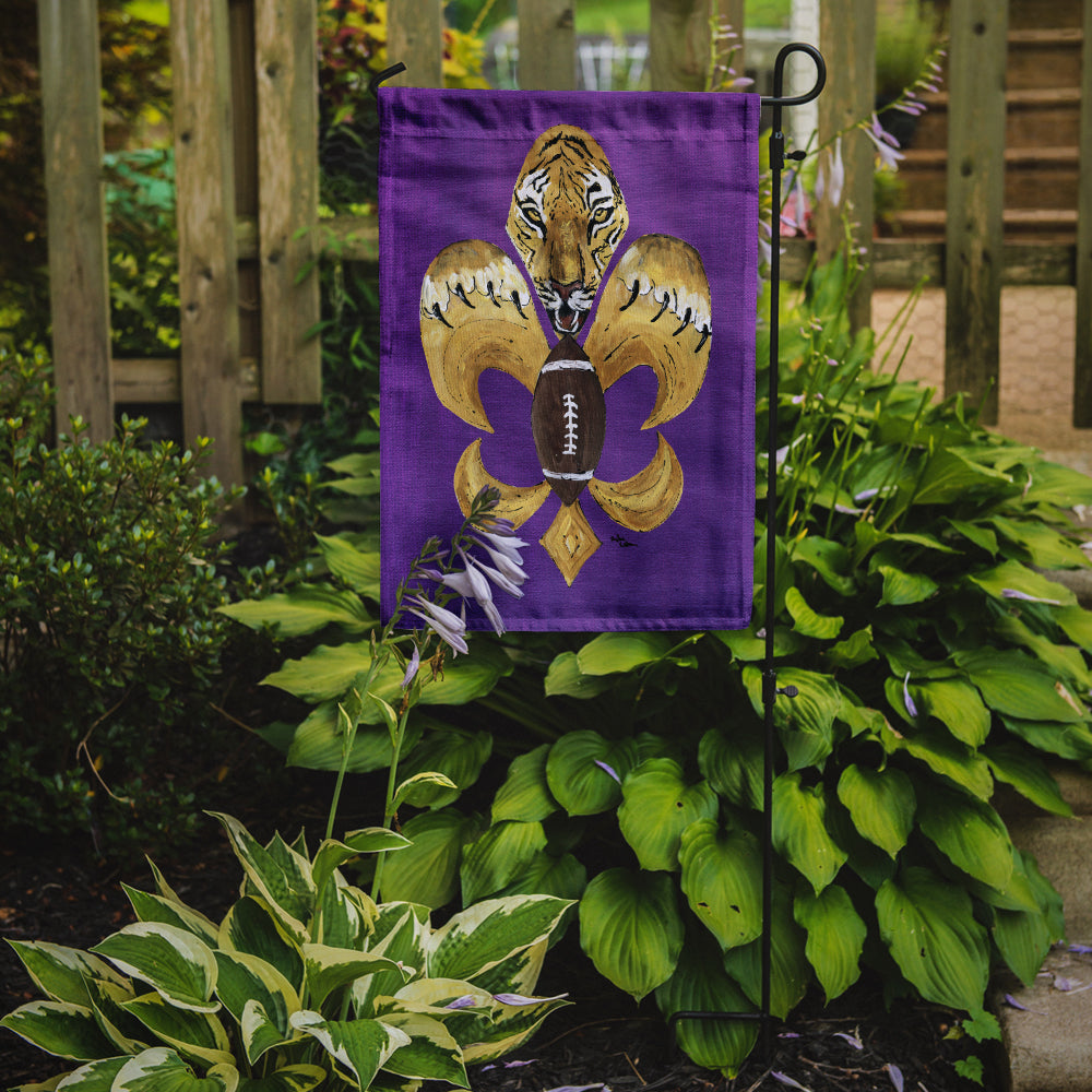 Tiger Football Fleur de lis Flag Garden Size.