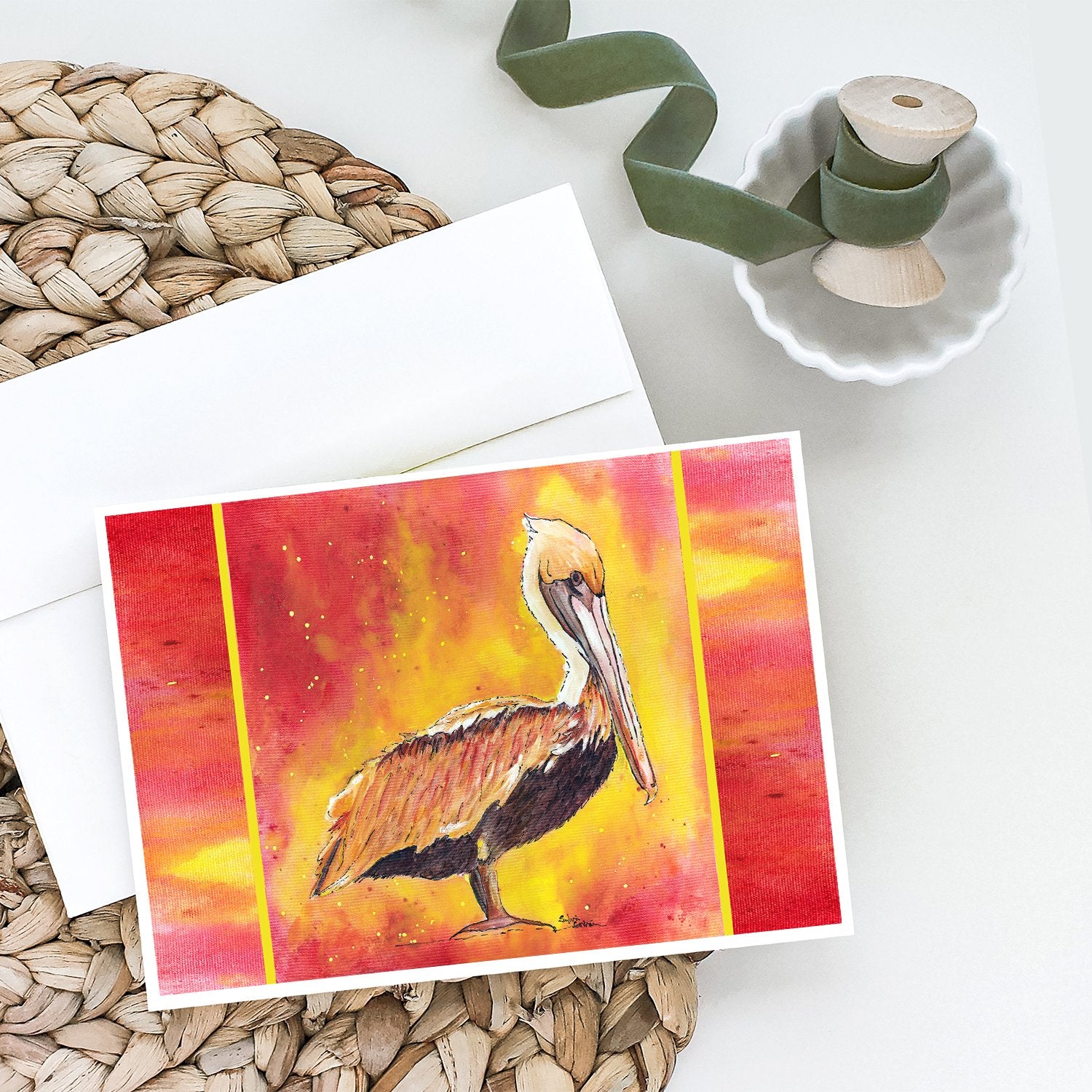 Buy this Brown Pelican Hot and Spicy Greeting Cards and Envelopes Pack of 8