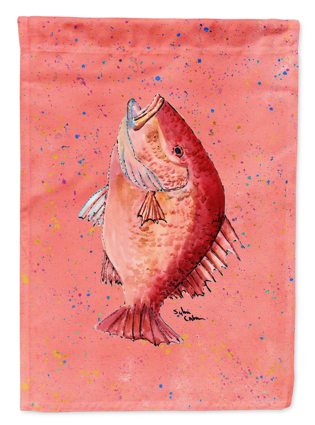 Fish Strawberry Snapper Flag Canvas House Size