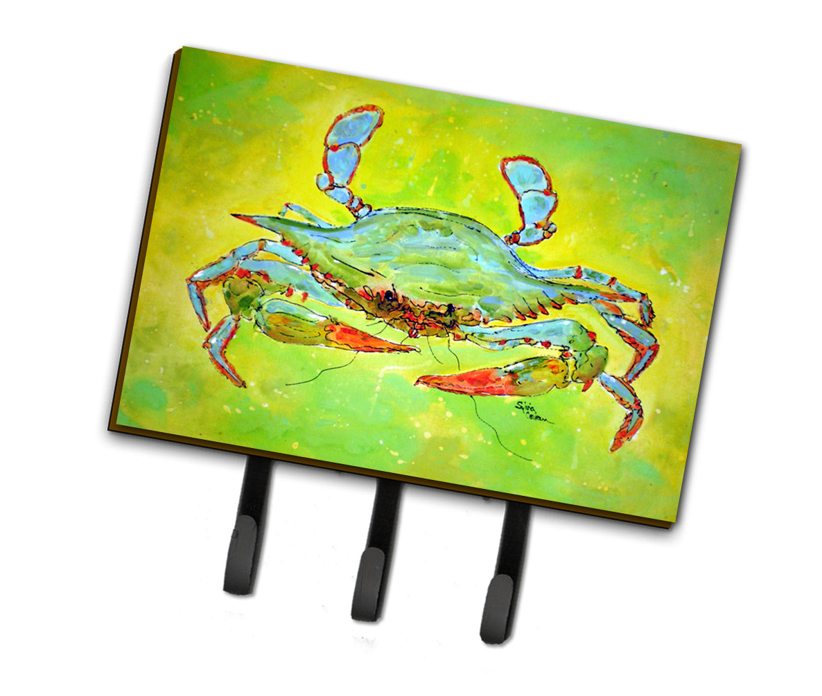 Bright Green Blue Crab Leash or Key Holder