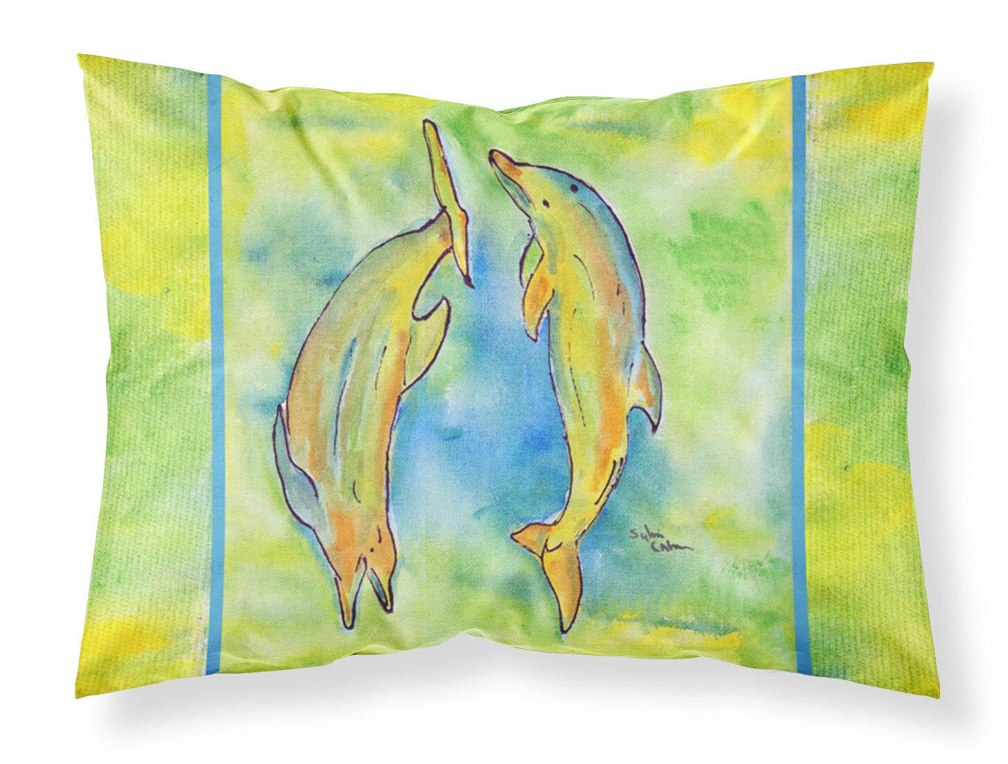Dolphin Moisture wicking Fabric standard pillowcase by Caroline's Treasures