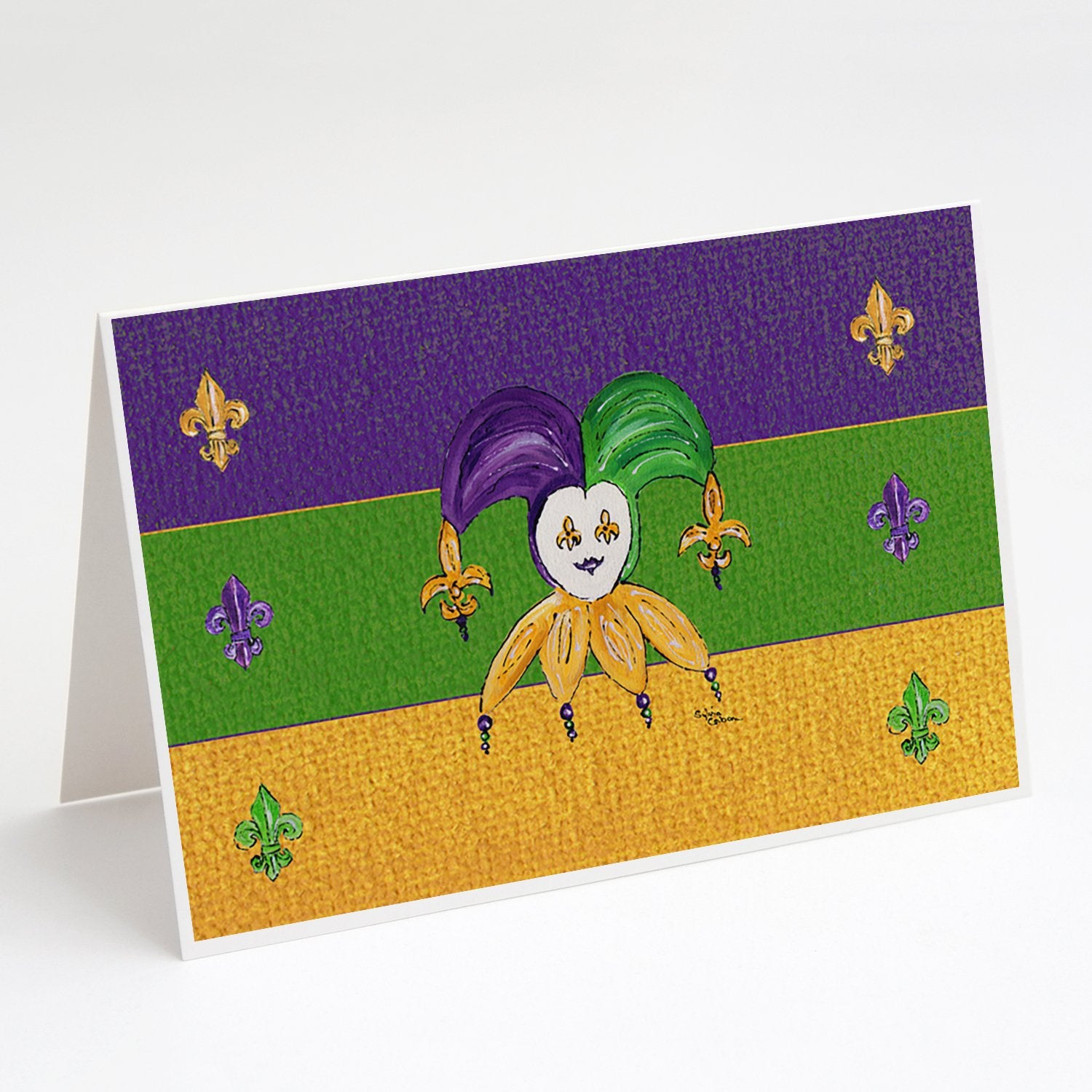 Buy this Mardi Gras Jester Greeting Cards and Envelopes Pack of 8