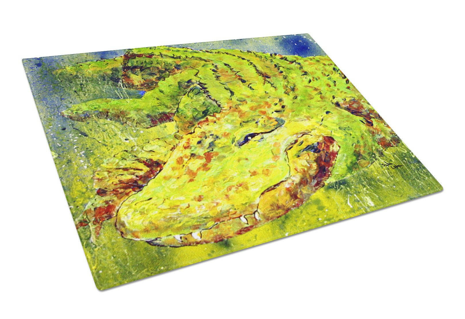 Alligator  Glass Cutting Board Large by Caroline's Treasures