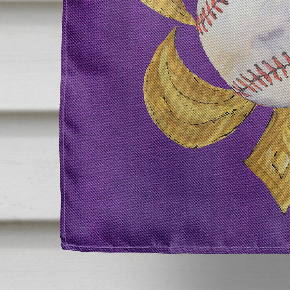 Tiger Fleur de lis Baseball Flag Canvas House Size