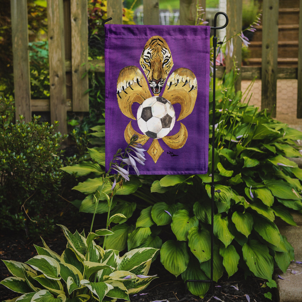 Tiger Soccer  Fleur de lis Flag Garden Size.