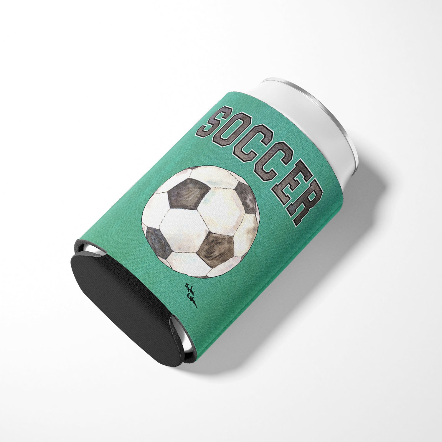 Soccer Can or Bottle Beverage Insulator Hugger.