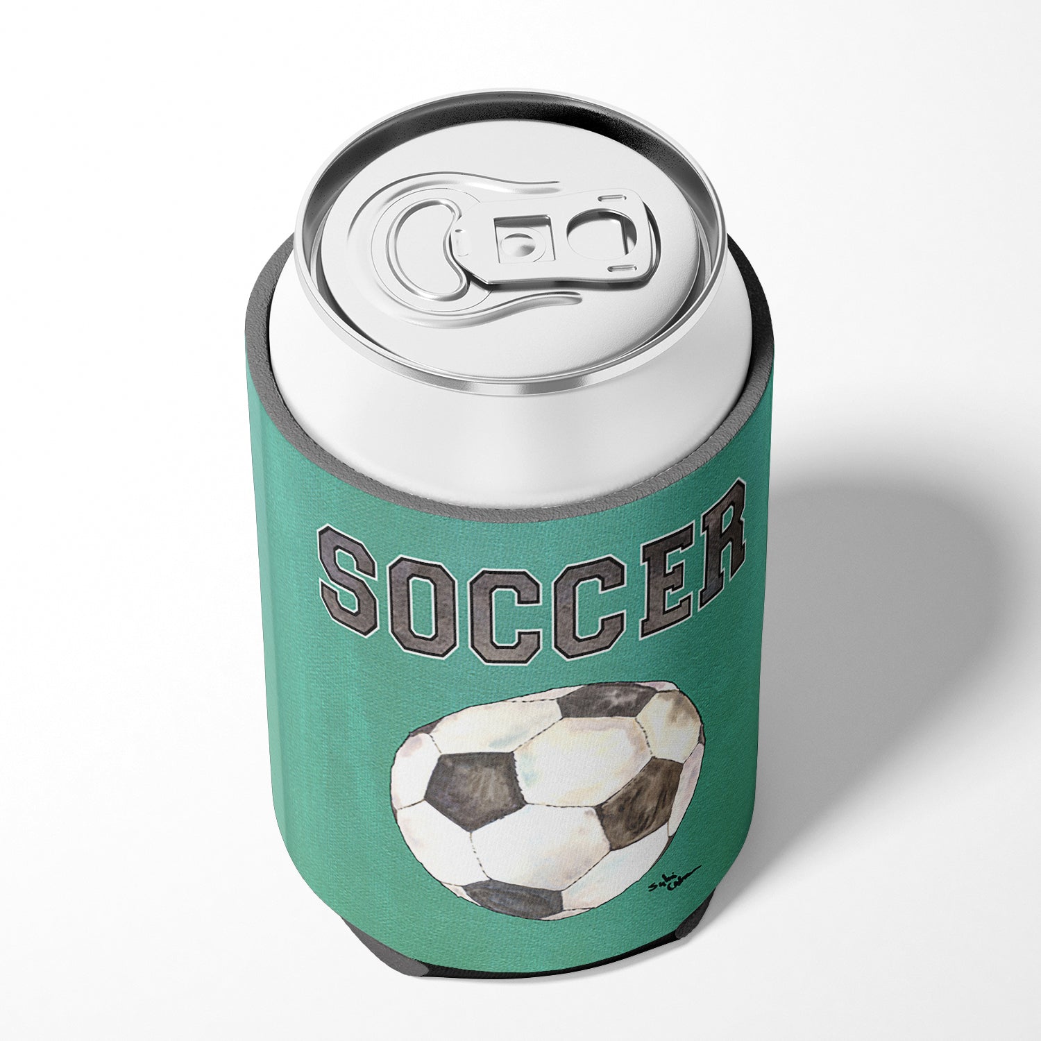 Soccer Can or Bottle Beverage Insulator Hugger.