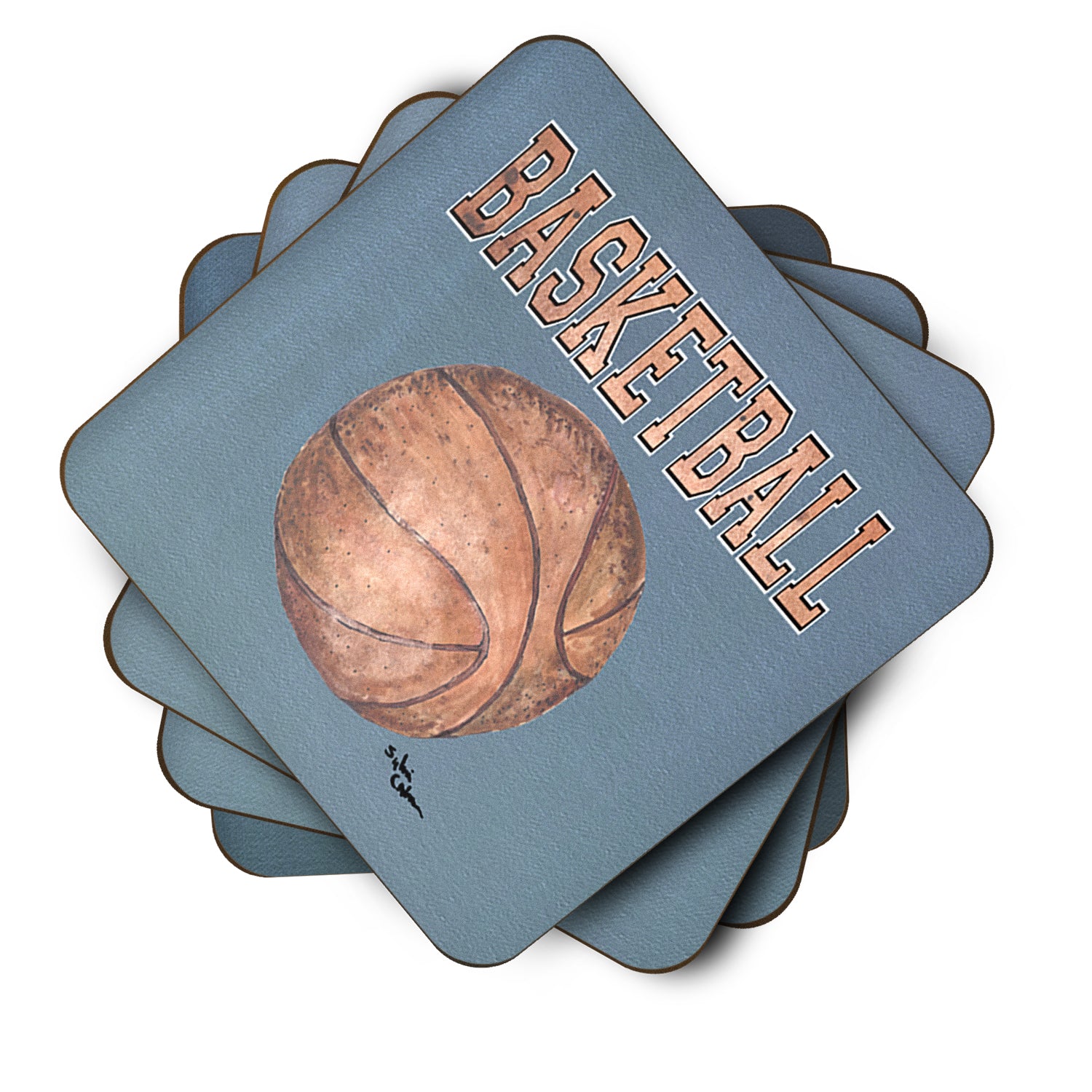 Set of 4 Basketball Foam Coasters - the-store.com