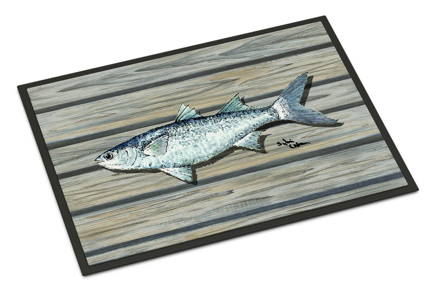 Fish Mullet Indoor or Outdoor Mat 24x36 8490 Doormat - the-store.com