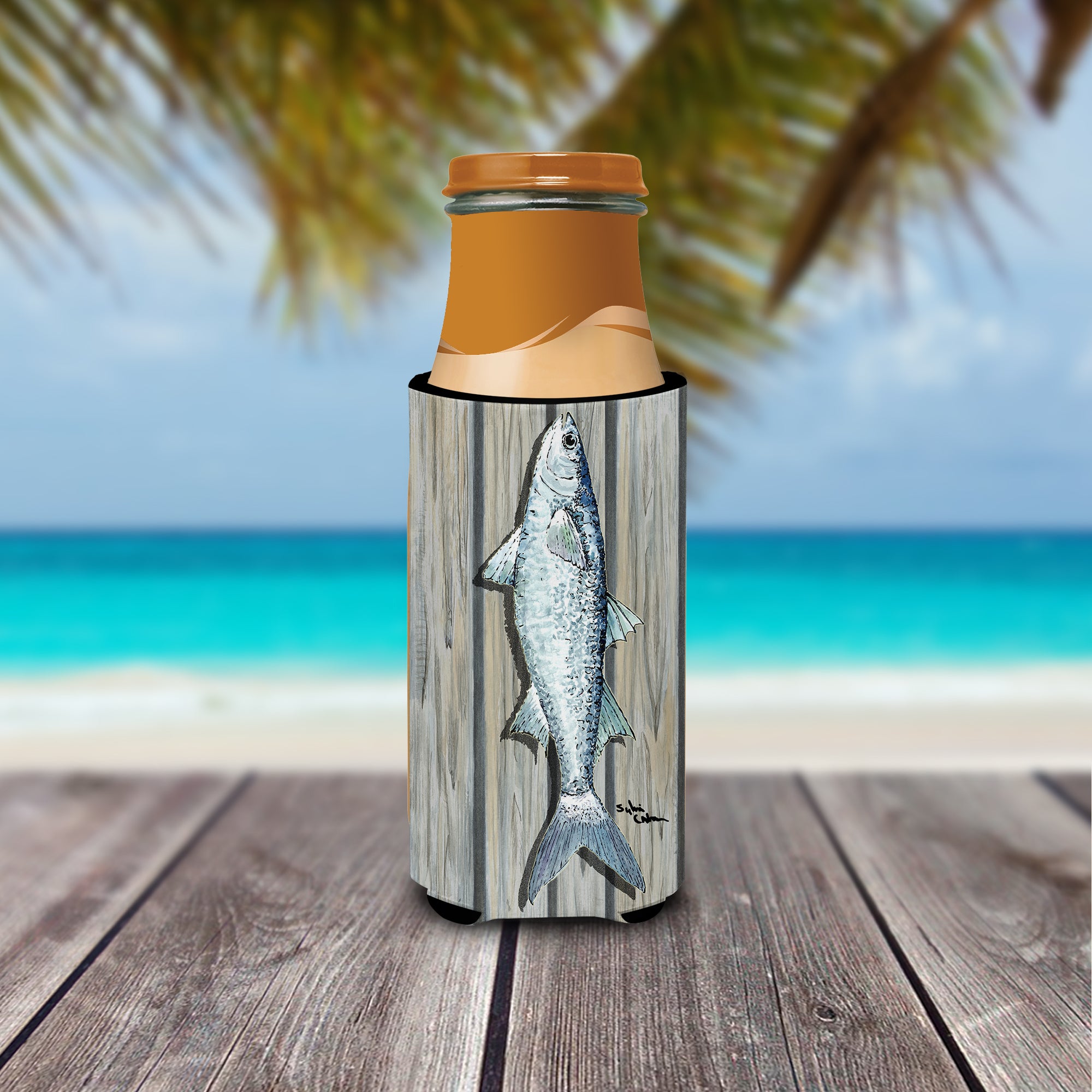 Fish Mullet Ultra Beverage Insulators for slim cans 8490MUK.