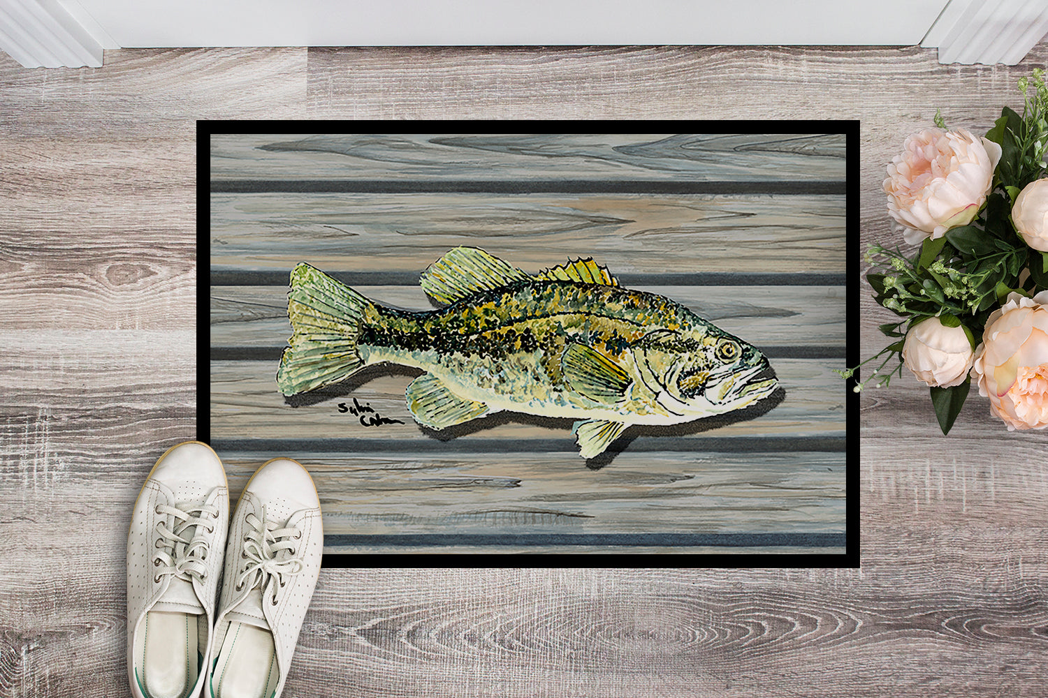 Fish Bass Small Mouth Indoor or Outdoor Mat 18x27 8493 Doormat - the-store.com
