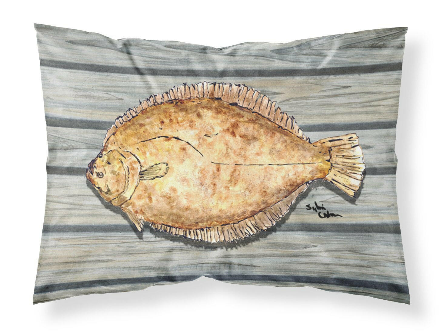 Fish Flounder Moisture wicking Fabric standard pillowcase by Caroline's Treasures
